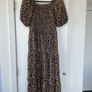 NWT Navy Floral Maxi Dress